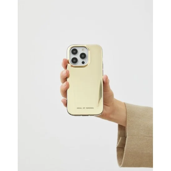 Ideal of Sweden Case for iPhone 15 Pro Clear - Mirror Gold